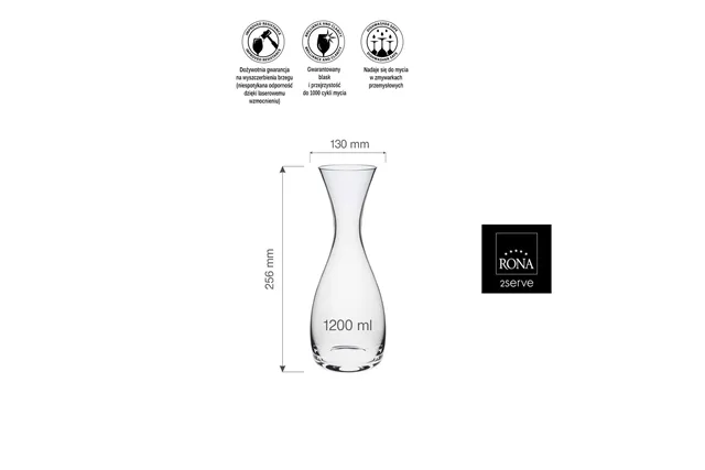 Karafka do wody i wina, 1200 ml, RONA RONA 53907400 Karafka do wody i wina, 1200 ml, RONA RONA 53907400