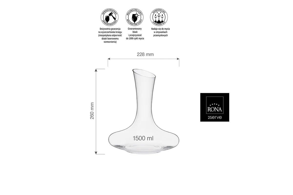 Dekanter do wina, 1500ml RONA 5979A7500