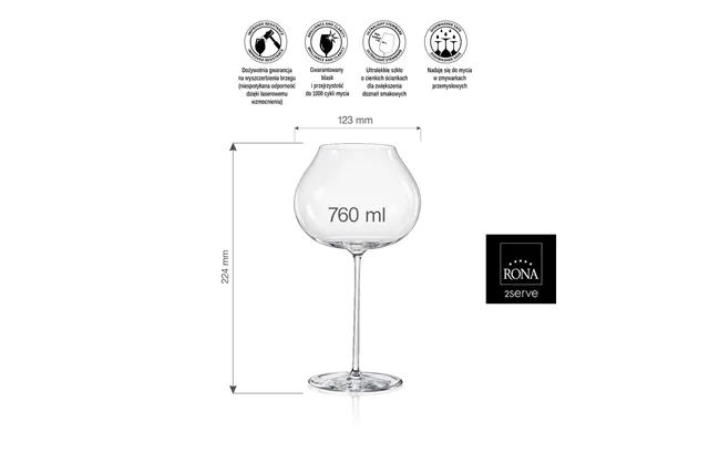 Kieliszek do najlepszych win białych Linea Umana, 760ml RONA 72873200