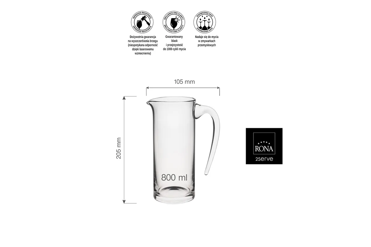 Dzbanek Toscana, 800ml RONA 61534A4600
