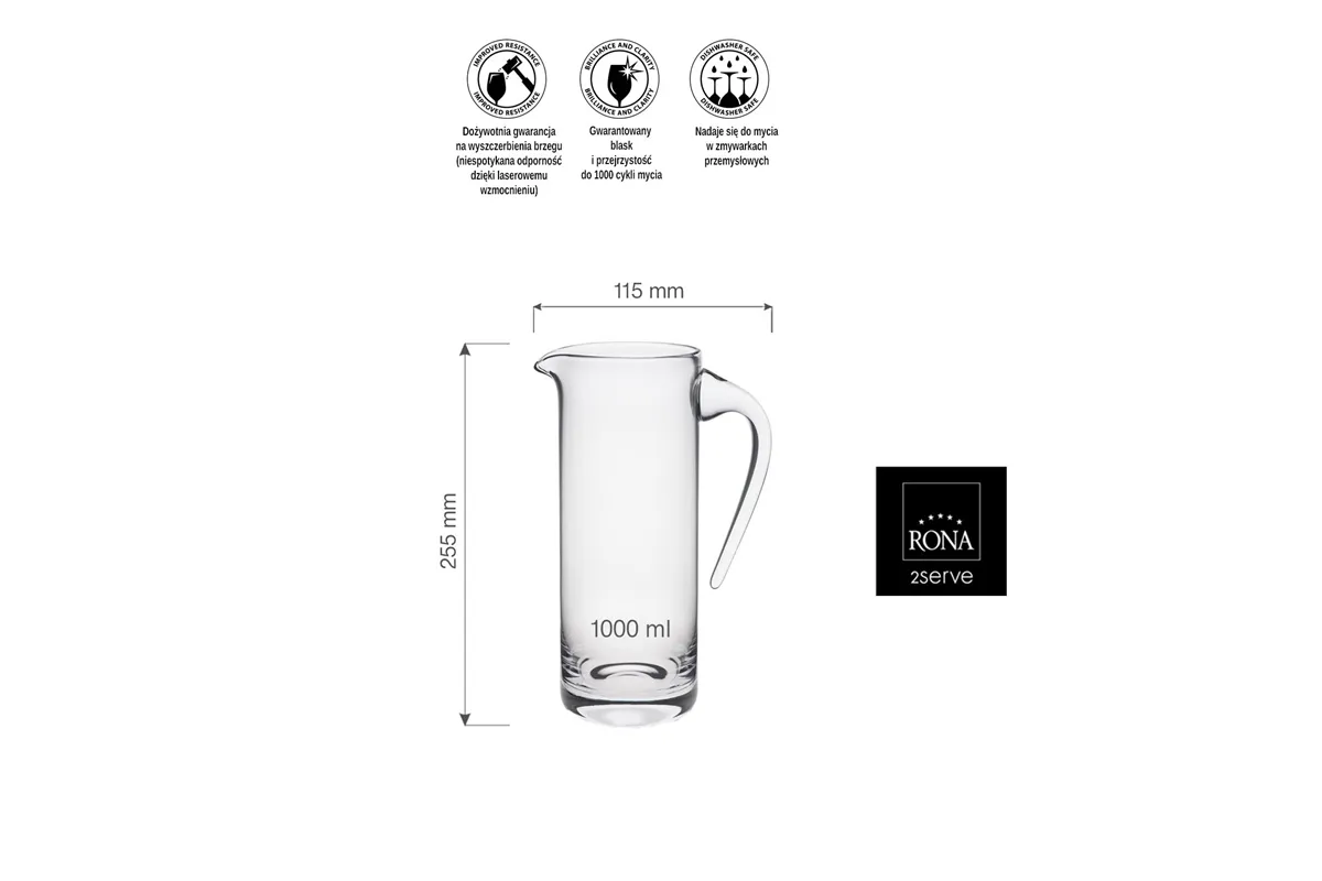 Dzbanek Toscana, 1000ml RONA 61534A4900