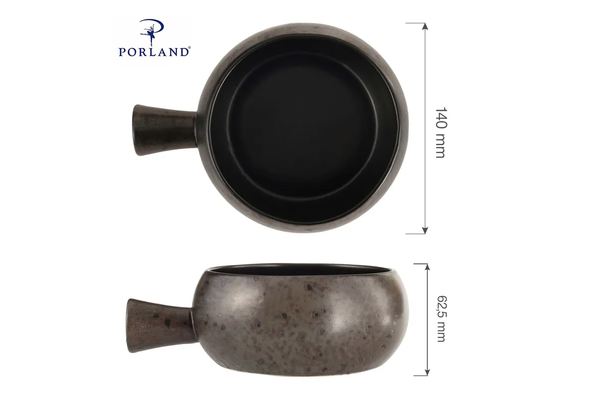 Miska z uchwytem Ironstone, 600 ml, 140 mm Porland 04SWA000097