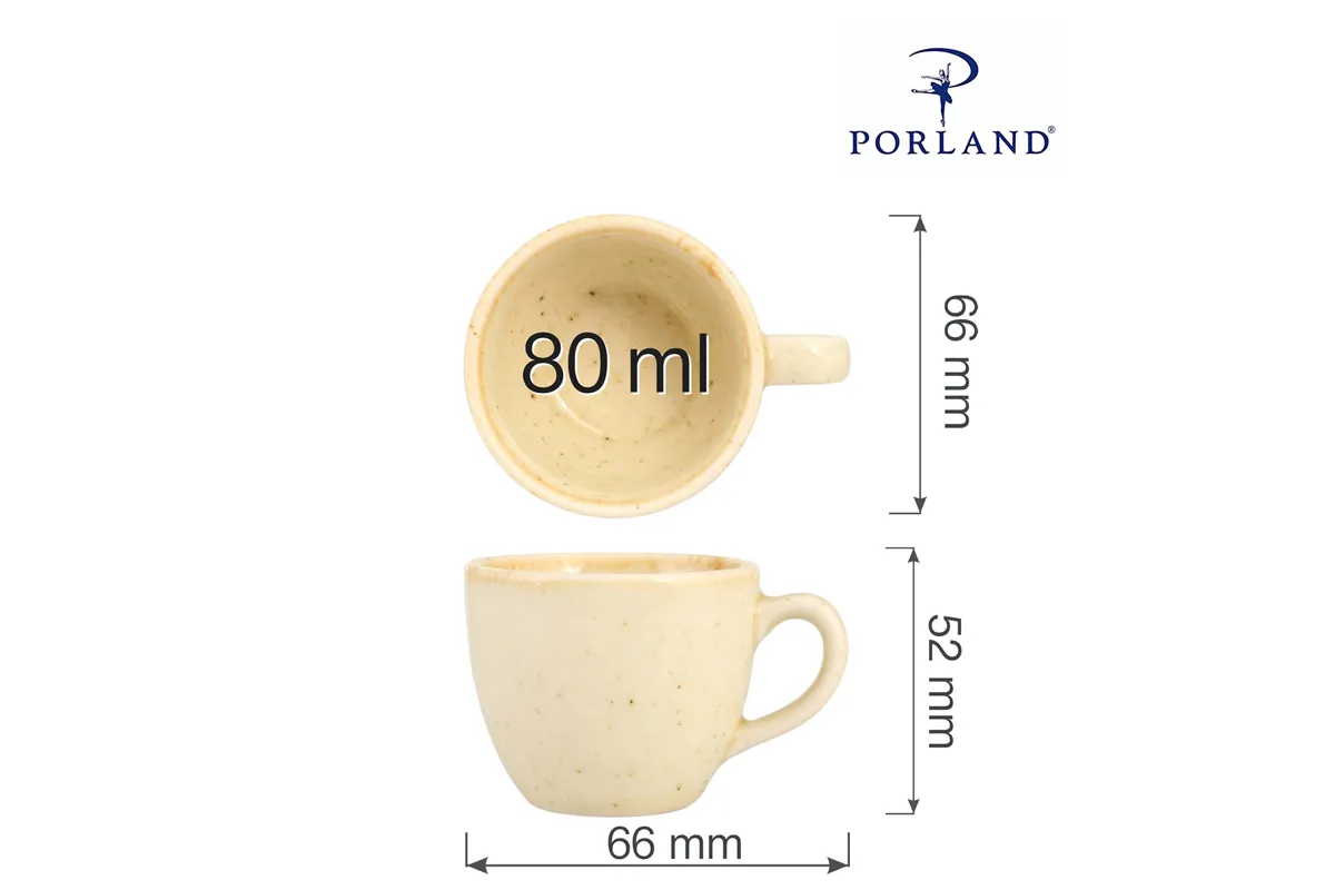 Filiżanka elegancka do espresso Sun 80 ml Porland 04ALM001720