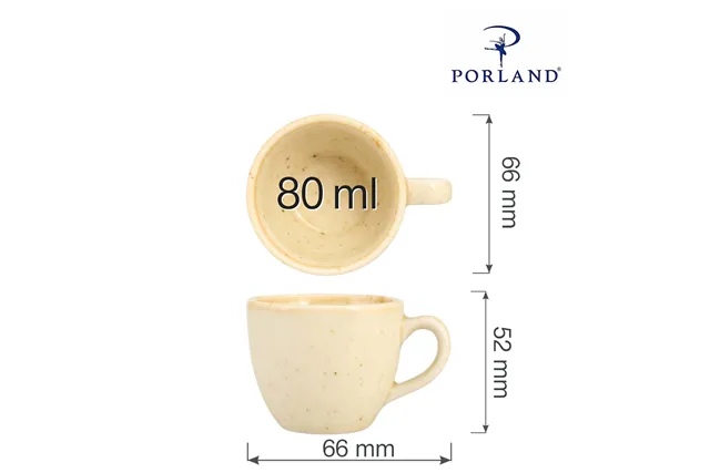 Filiżanka elegancka do espresso Sun 80 ml Porland 04ALM001720 Filiżanka elegancka do espresso Sun 80 ml Porland 04ALM001720