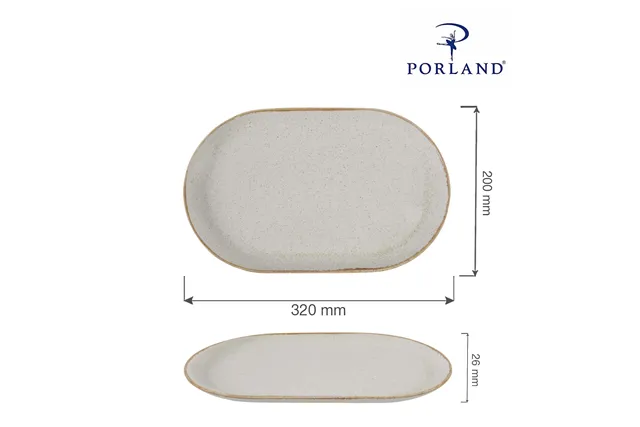 Półmisek owalny Sand 320x200 mm Porland 04ALM002567 Półmisek owalny Sand 320x200 mm Porland 04ALM002567