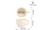 Filiżanka elegancka do espresso Sand 80 ml Porland 04ALM001721