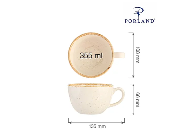 Filiżanka elegancka Sand 320 ml Porland 04ALM001450 Filiżanka elegancka Sand 320 ml Porland 04ALM001450