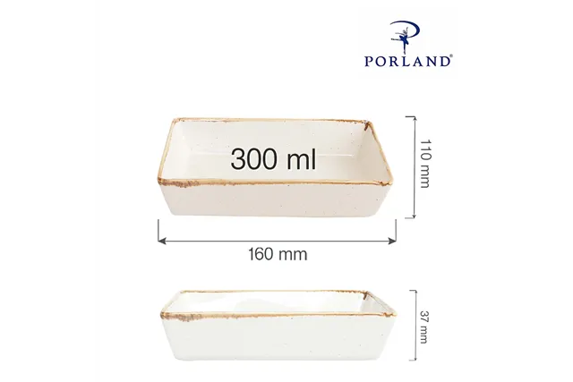Naczynie do przystawek Sand 160x110 mm Porland 04ALM002052 Naczynie do przystawek Sand 160x110 mm Porland 04ALM002052