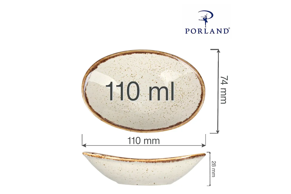 Mini naczynie owalne Sand 110 mm Porland 04ALM001636