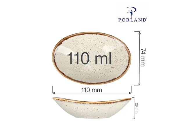 Mini naczynie owalne Sand 110 mm Porland 04ALM001636 Mini naczynie owalne Sand 110 mm Porland 04ALM001636