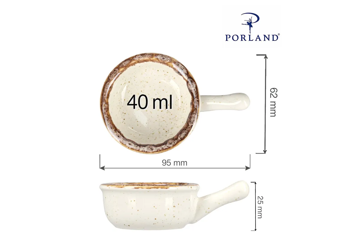 Mini naczynie z rączką Sand 60 mm Porland 04ALM001707