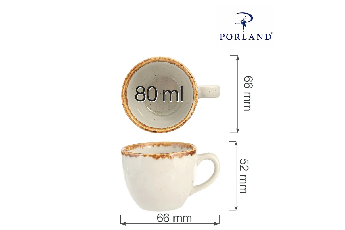 Filiżanka elegancka do espresso Ashen 80 ml Porland 04ALM001722