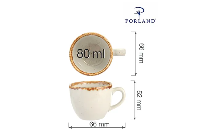 Filiżanka elegancka do espresso Ashen 80 ml Porland 04ALM001722 Filiżanka elegancka do espresso Ashen 80 ml Porland 04ALM001722