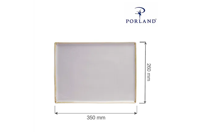 Taca prostokątna Ashen 350x260 mm Porland 04ALM001508 Taca prostokątna Ashen 350x260 mm Porland 04ALM001508