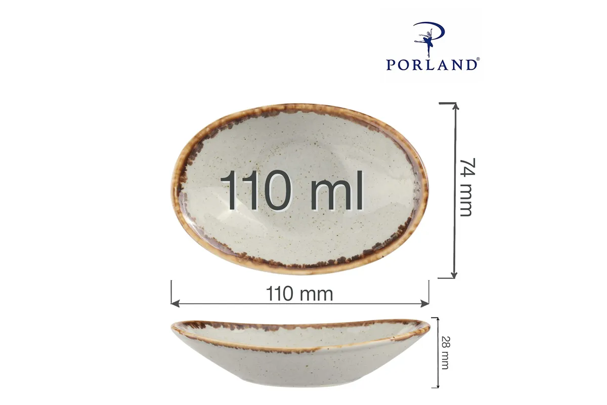 Mini naczynie owalne Ashen 110 mm Porland 04ALM001637