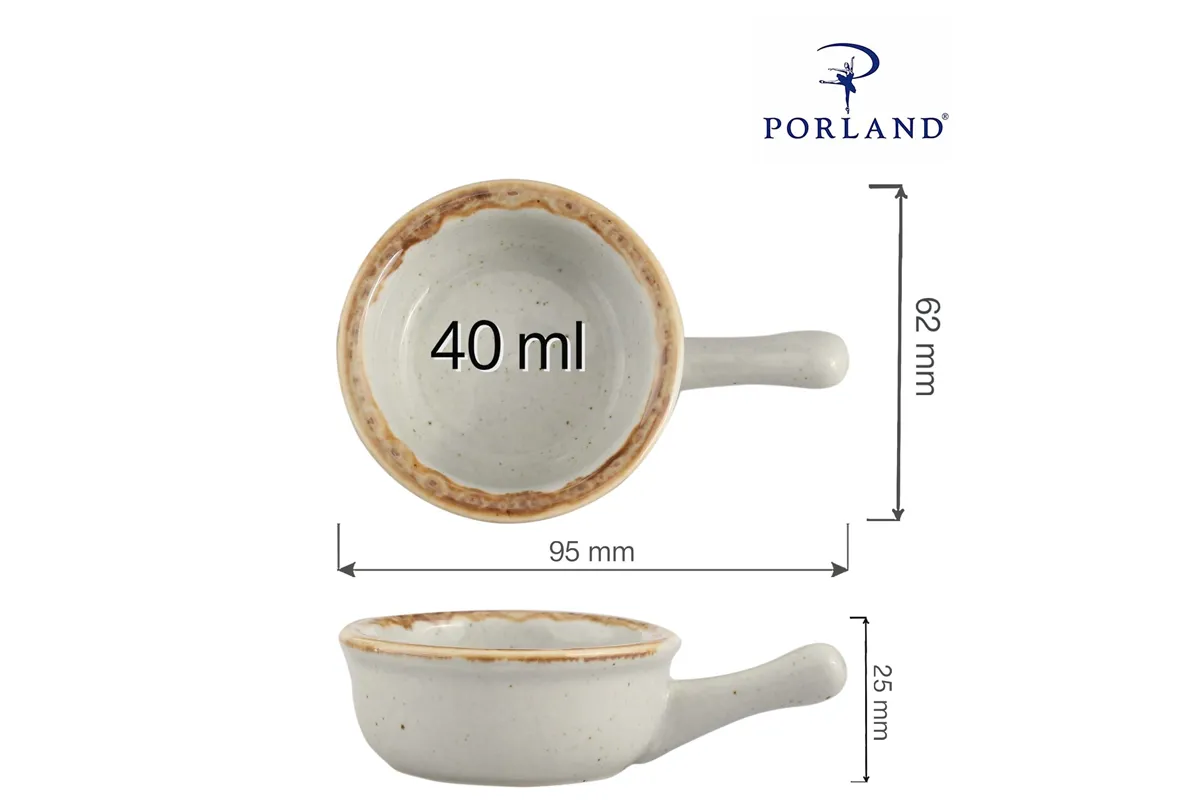Mini naczynie z rączką Ashen 60 mm Porland 04ALM001706