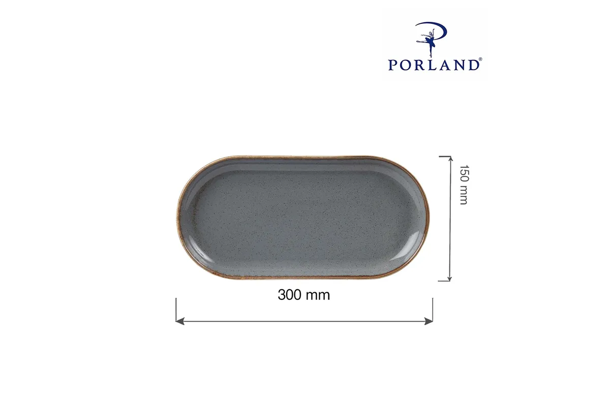Półmisek owalny Stone 300x150 mm Porland 04ALM002443