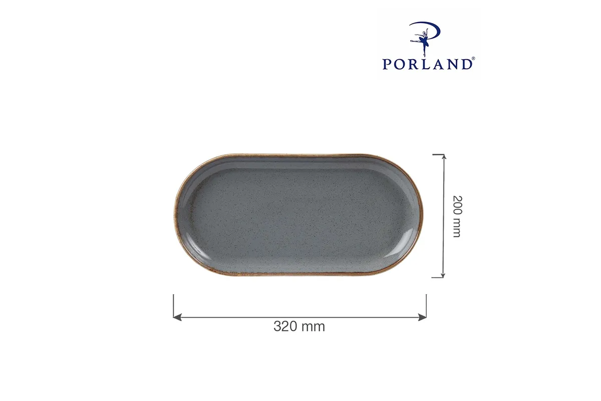 Półmisek owalny Stone 320x200 mm Porland 04ALM002561
