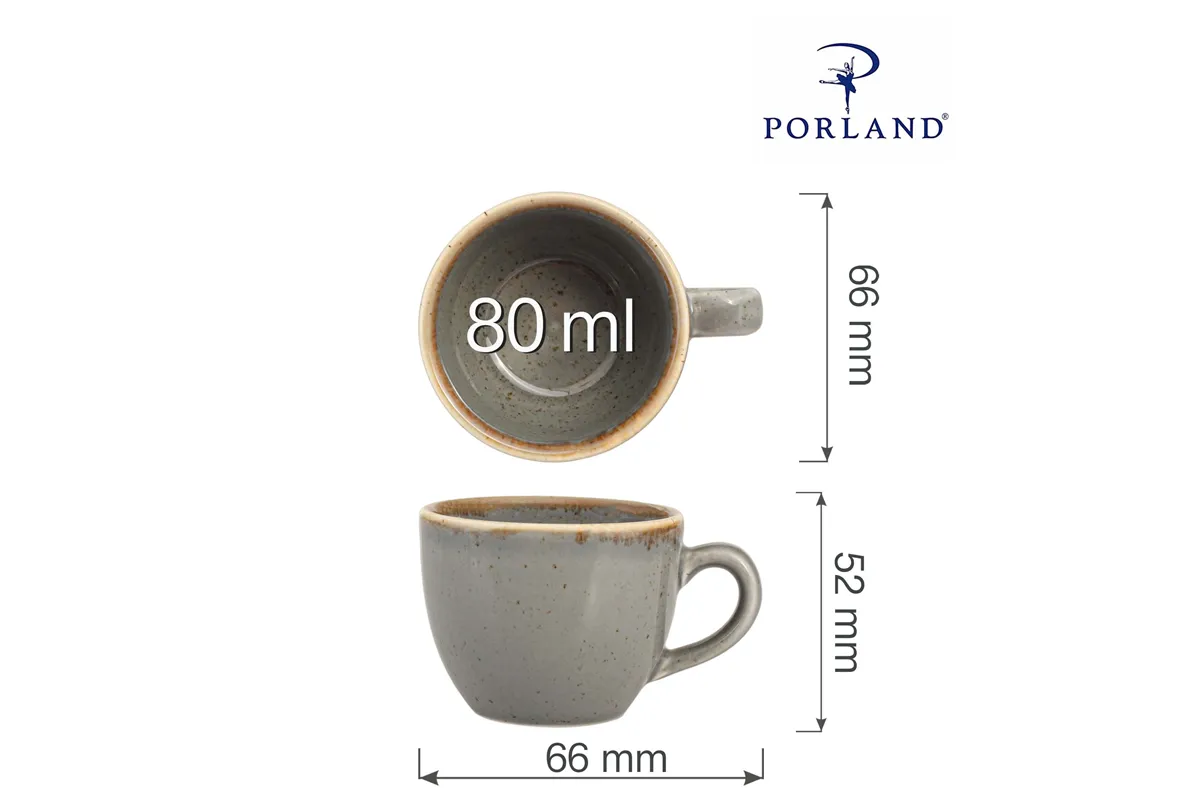 Filiżanka elegancka do espresso Stone 80 ml Porland 04ALM002499