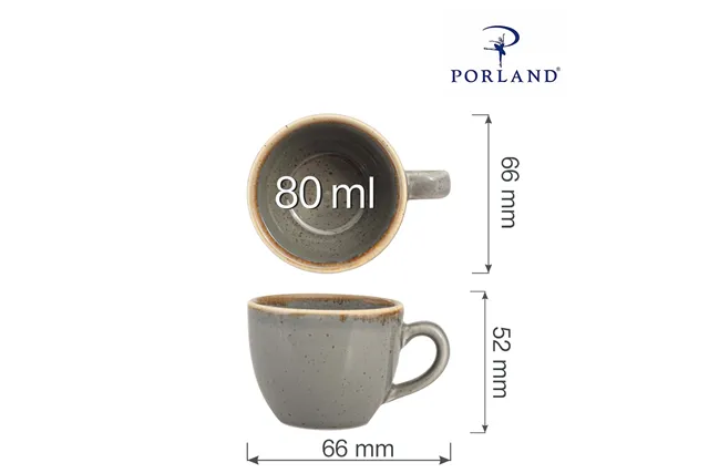 Filiżanka elegancka do espresso Stone 80 ml Porland 04ALM002499 Filiżanka elegancka do espresso Stone 80 ml Porland 04ALM002499