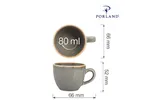 Filiżanka elegancka do espresso Stone 80 ml Porland 04ALM002499