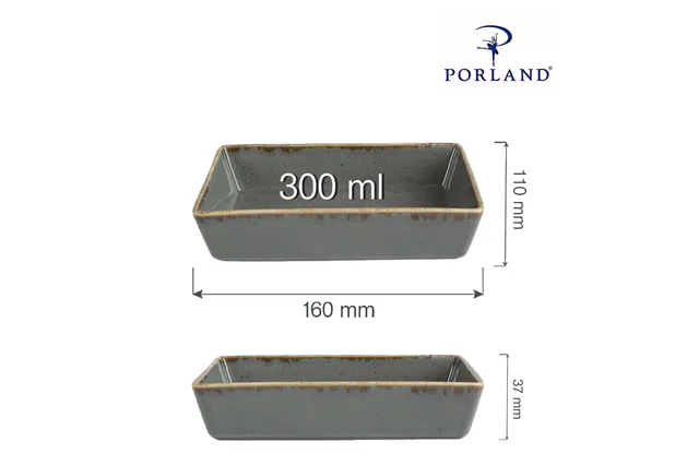 Naczynie do przystawek Stone 160x110 mm Porland 04ALM002478 Naczynie do przystawek Stone 160x110 mm Porland 04ALM002478