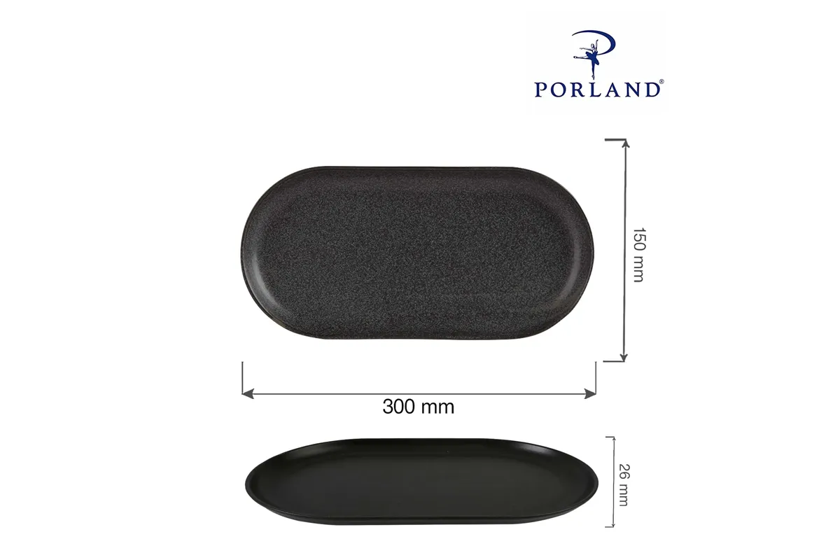 Półmisek owalny Coal 300x150 mm Porland 04ALM001952