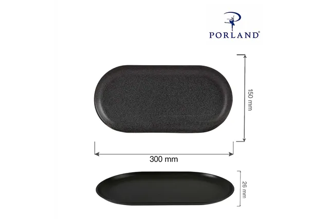 Półmisek owalny Coal 300x150 mm Porland 04ALM001952 Półmisek owalny Coal 300x150 mm Porland 04ALM001952