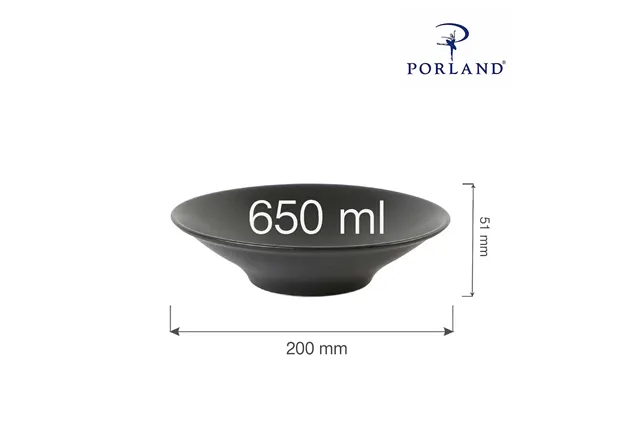 Talerz głęboki Coal śr. 200 mm, 650 ml Porland 04ALM002758 Talerz głęboki Coal śr. 200 mm, 650 ml Porland 04ALM002758