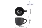 Filiżanka elegancka do espresso Coal 80 ml Porland 04ALM001716