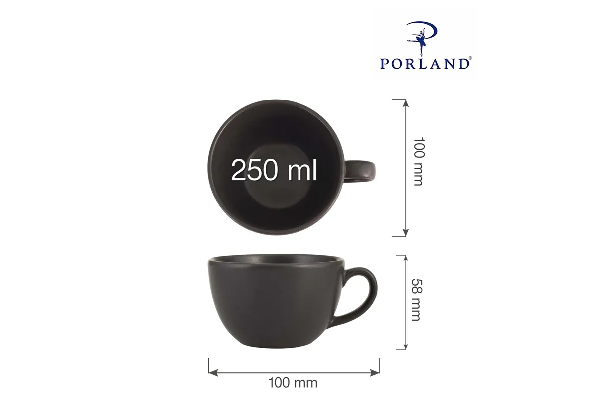 Filiżanka elegancka Coal 250 ml Porland 04ALM001515