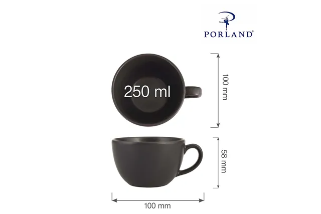 Filiżanka elegancka Coal 250 ml Porland 04ALM001515 Filiżanka elegancka Coal 250 ml Porland 04ALM001515