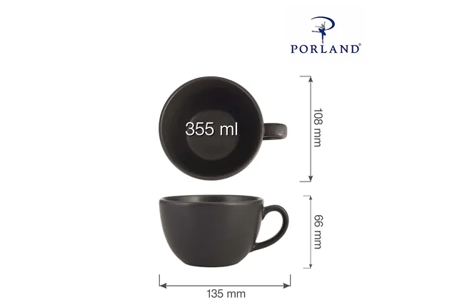 Filiżanka elegancka Coal 320 ml Porland 04ALM001517 Filiżanka elegancka Coal 320 ml Porland 04ALM001517