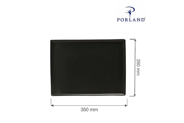 Taca prostokątna Coal 350x260 mm Porland 04ALM001524 Taca prostokątna Coal 350x260 mm Porland 04ALM001524