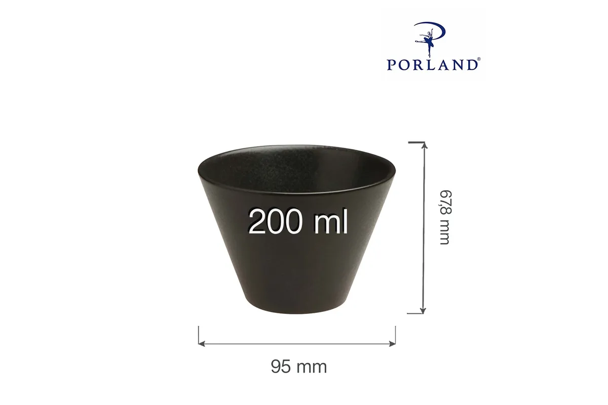 Miska stożkowa Coal 200 ml Porland 04ALM001526