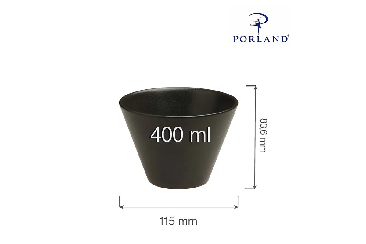 Miska stożkowa Coal 400 ml Porland 04ALM001527