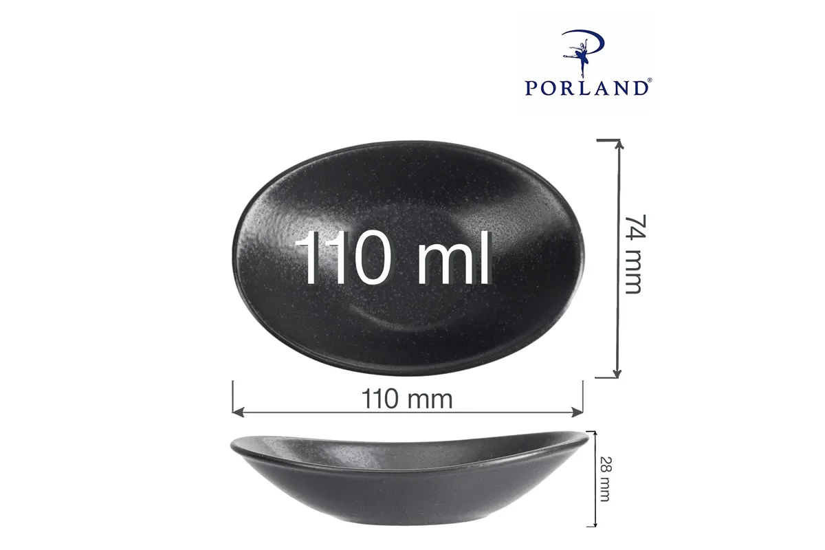 Mini naczynie owalne Coal 110 mm Porland 04ALM001631
