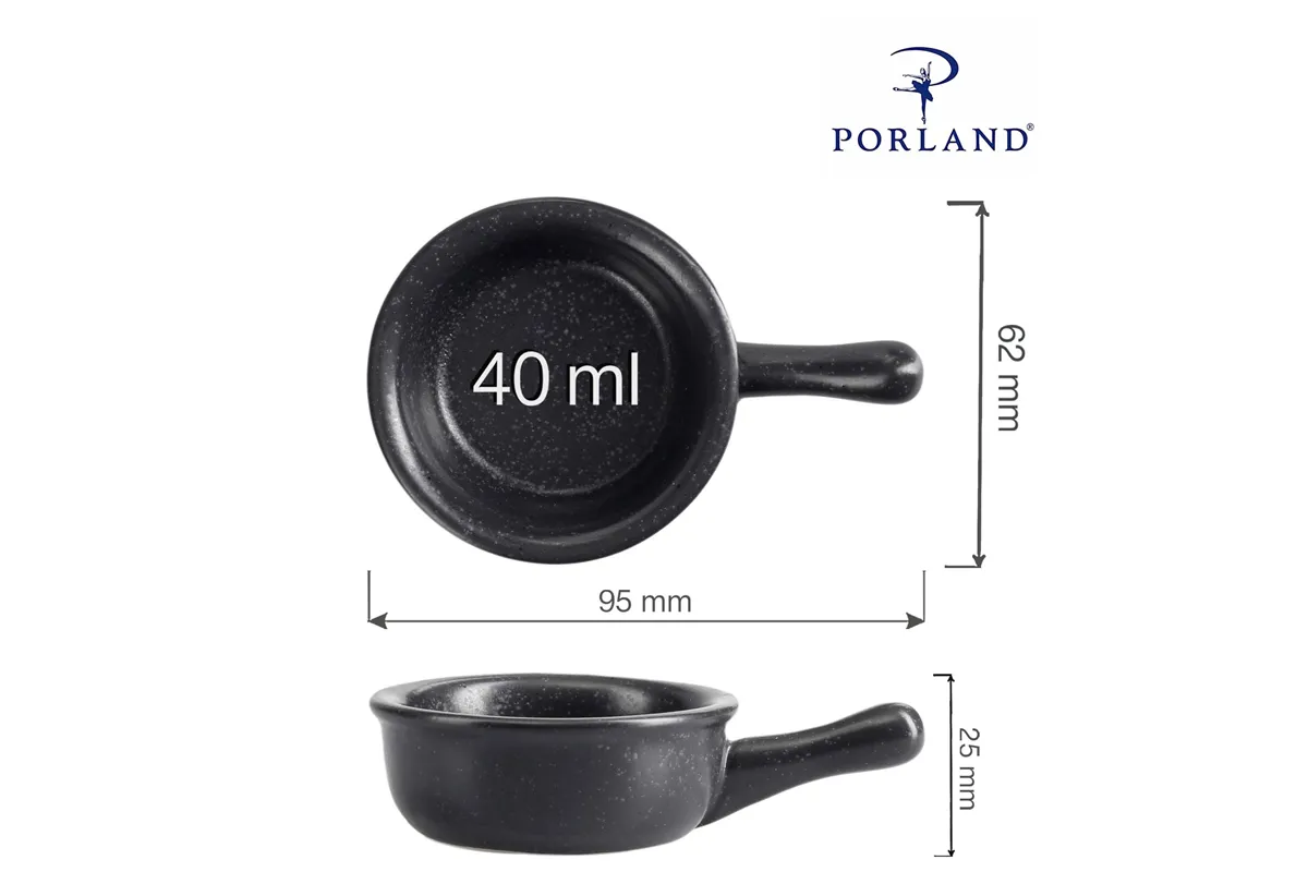 Mini naczynie z rączką Coal 60 mm Porland 04ALM001704
