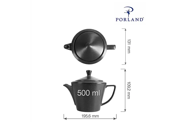 Dzbanek do herbaty Coal 500 ml Porland 04ALM001532 Dzbanek do herbaty Coal 500 ml Porland 04ALM001532