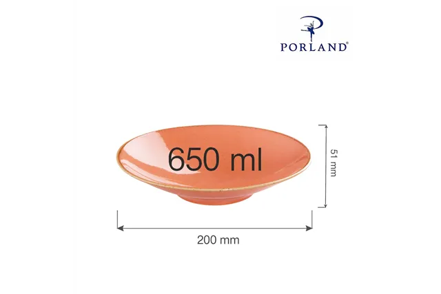 Talerz głęboki Amber 200 mm, 650 ml Porland 04ALM002761 Talerz głęboki Amber 200 mm, 650 ml Porland 04ALM002761