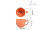 Filiżanka elegancka do espresso Amber 80 ml Porland 04ALM001719