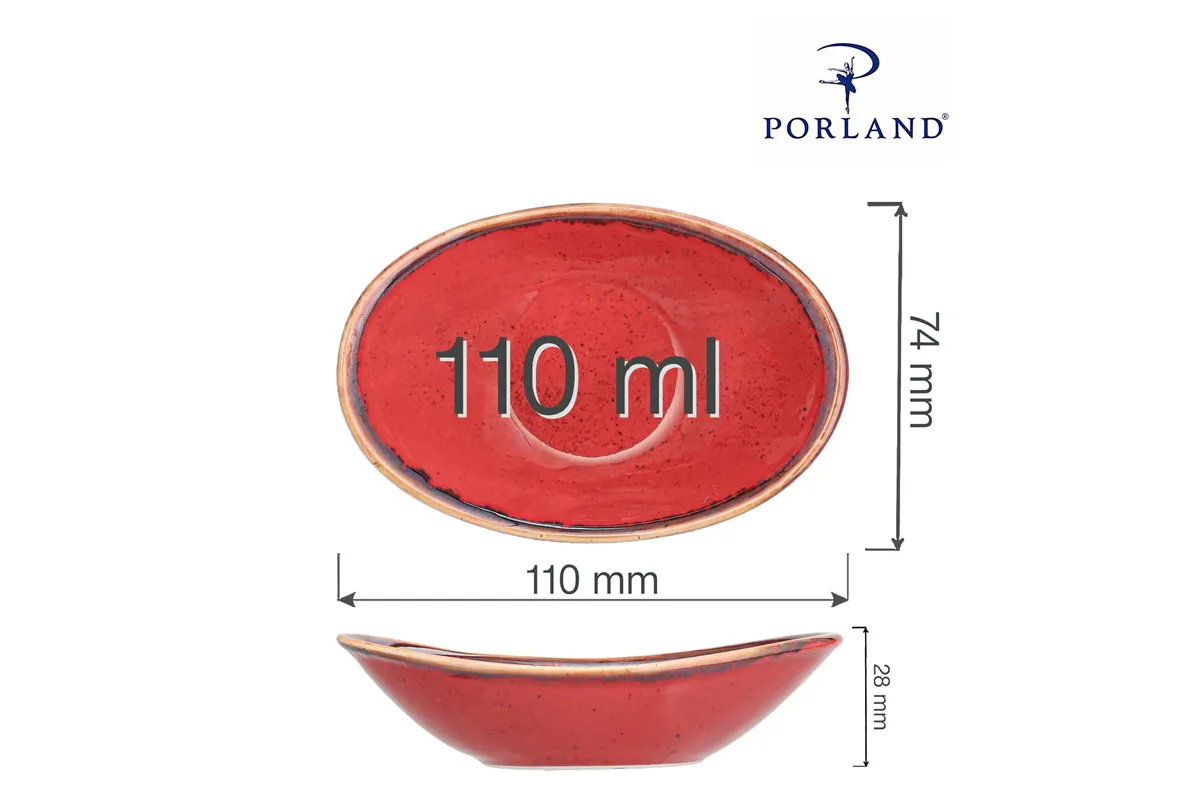 Mini naczynie owalne Magma 110 mm Porland 04ALM001632