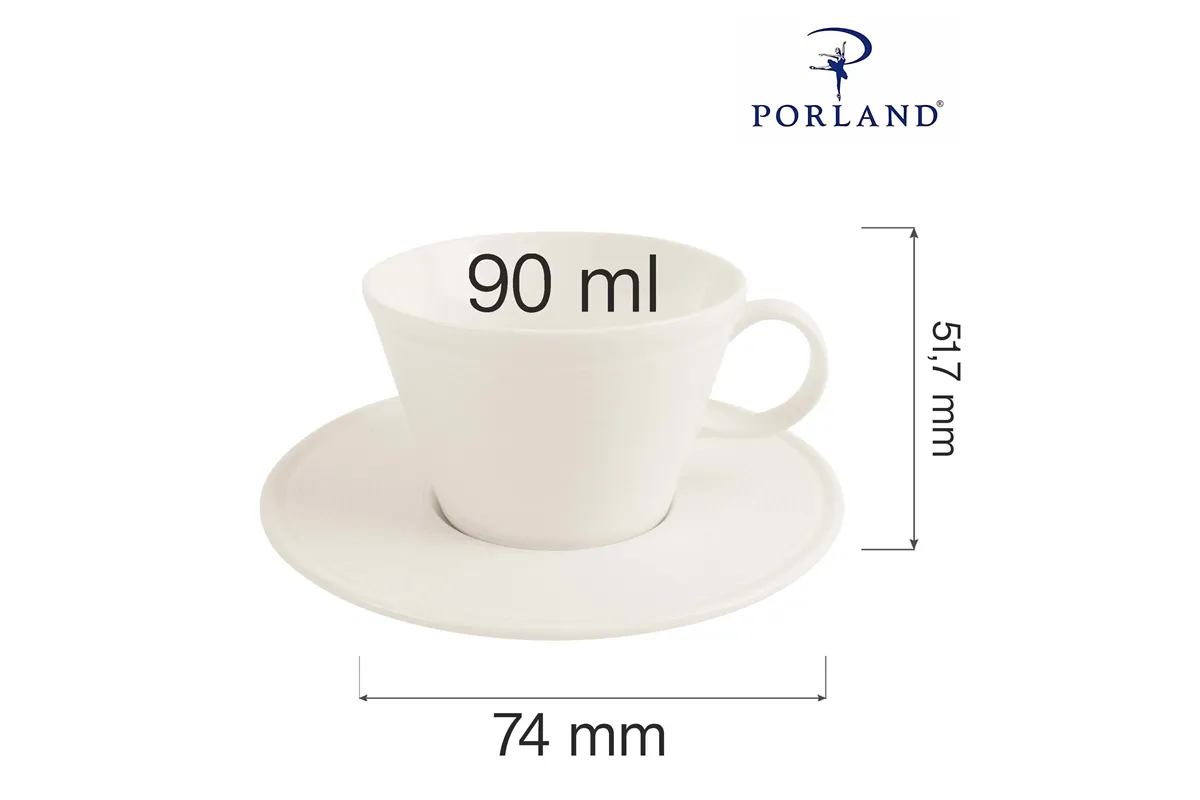 Filiżanka do espresso elegancka Line 90 ml Porland 04ALM002266
