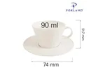 Filiżanka do espresso elegancka Line 90 ml Porland 04ALM002266