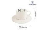 Filiżanka sztaplowana Line 80 ml Porland 04ALM002559