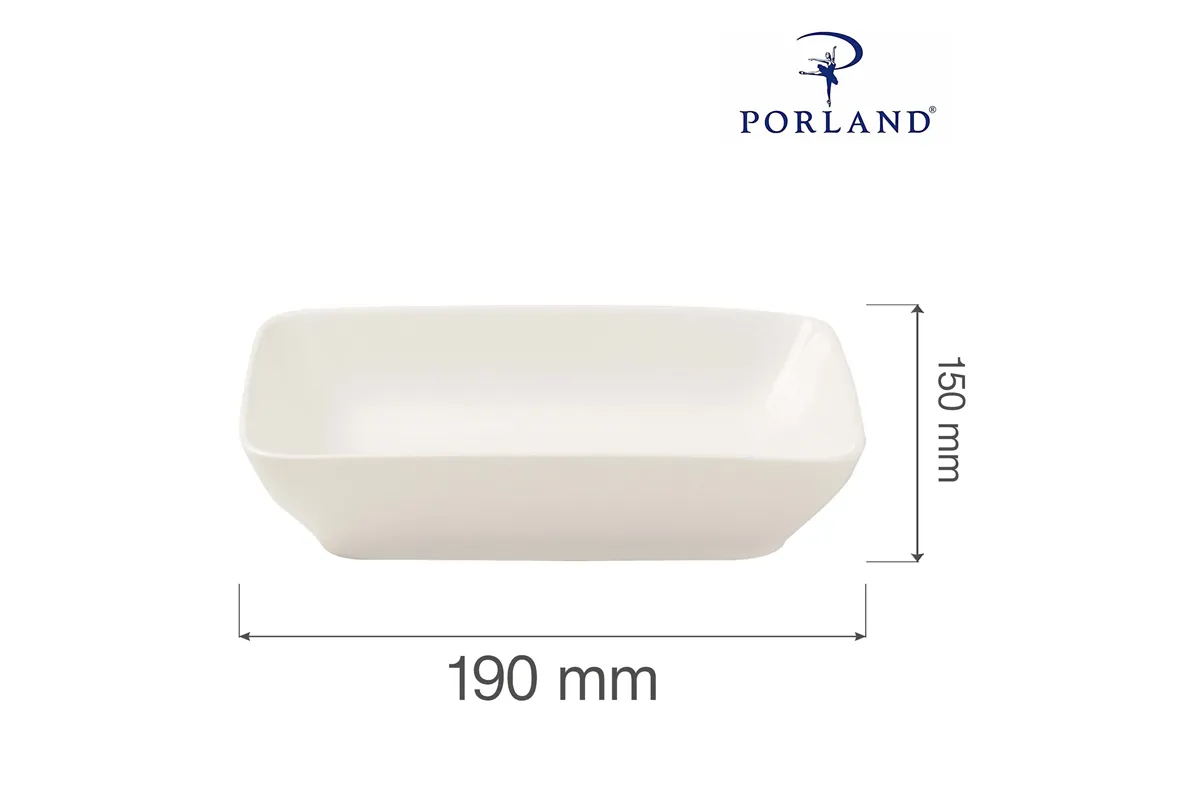 Półmisek do przystawek Dove 190x150 mm Porland 04ALM000081
