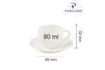 Filiżanka elegancka Dove 80 ml Porland 04ALM000045