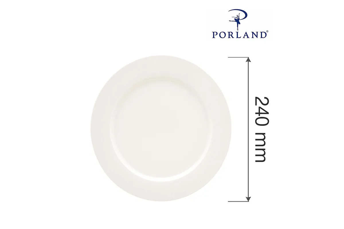 Talerz płytki z płaskim rantem Dove 240 mm Porland 04ALM001348