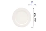 Talerz płytki z płaskim rantem Dove 240 mm Porland 04ALM001348