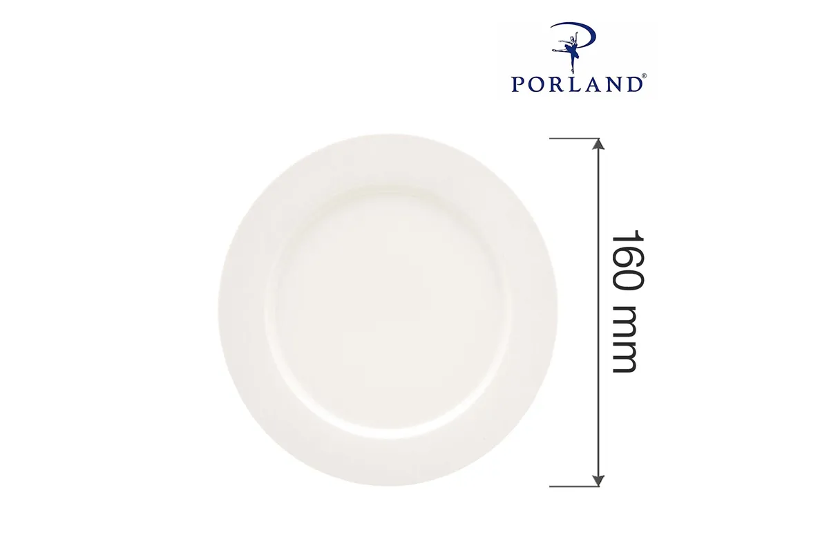 Talerz płytki z płaskim rantem Dove 160 mm Porland 04ALM002951